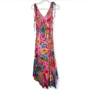 Vintage Embellished Pink Midi Dress